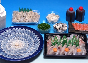 ふぐ刺し・テッサ、ふぐチリ・テッチリ、ふぐ唐揚げ